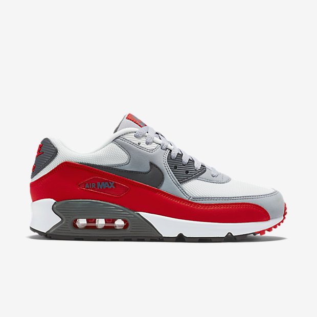 nike air max 90 essential wolf grey red