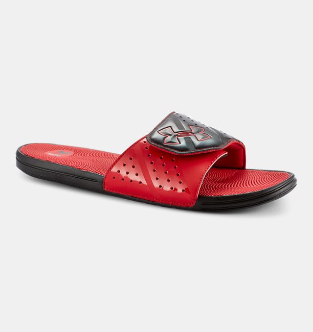 under armour slides red