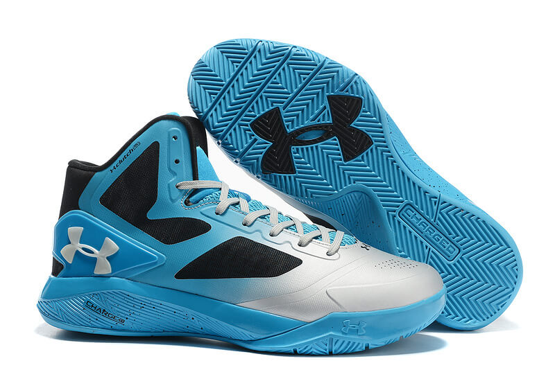 blue and black under armour shoes